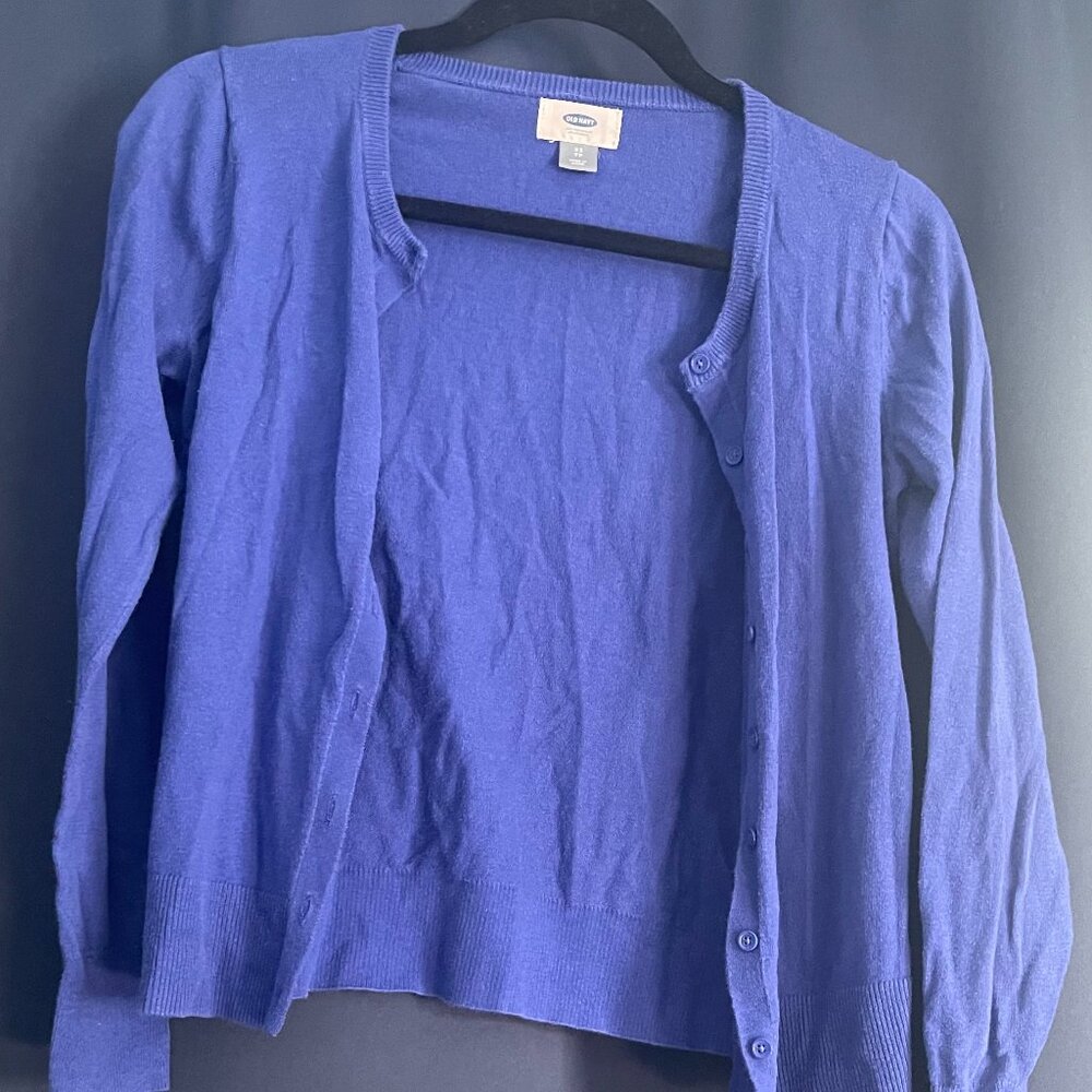 Old Navy Blue Cardigan XS